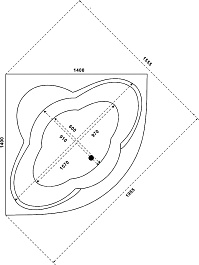 Bas Акриловая ванна Имейджен 139х139 – фотография-3